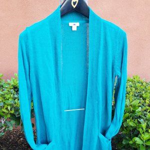.J Jill Turquoise  Long cardigan Long sleeves XS Excellent condition.